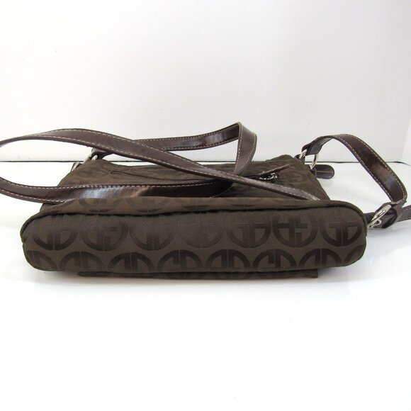 Giani Bernini Signature Logo Crossbody Two-Tone Brown with 7 Pockets - Picture 6 of 10